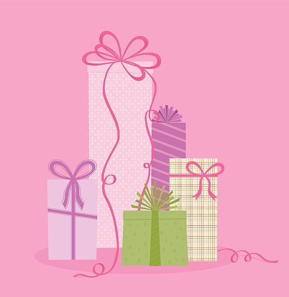 illustrations, cliparts, dessins animés et icônes de coffrets-cadeaux pour les fêtes - gift purple turquoise box