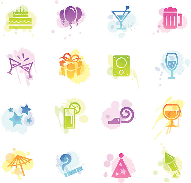 plamy ikony-strona - party hat silhouette symbol computer icon stock illustrations