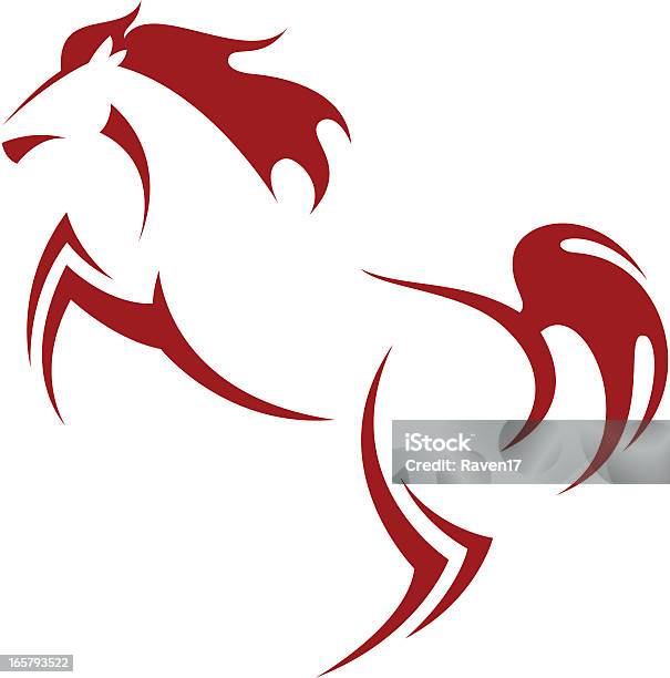 Cavallo - Immagini vettoriali stock e altre immagini di Alzarsi su due zampe - Alzarsi su due zampe, Animale, Animale da compagnia