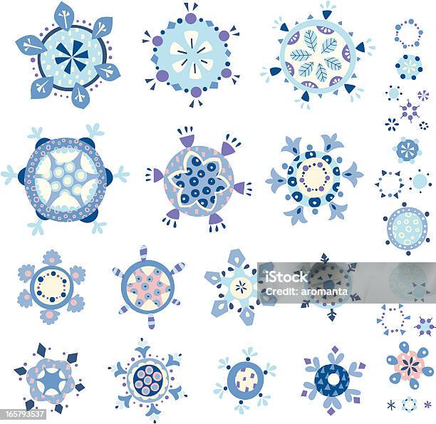 Set Of Snowflakes Stock Illustration - Download Image Now - Child, Backgrounds, Winter