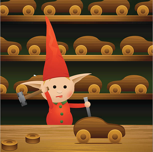 Santas Workshop Stock Illustration - Download Image Now - Elf, Santa Claus,  Workshop - iStock