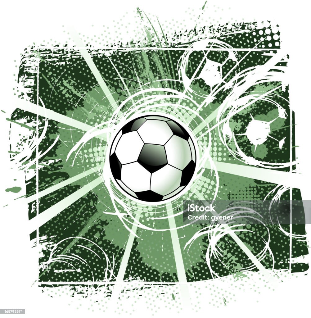 grunge Pallone da calcio - arte vettoriale royalty-free di Calcio - Sport