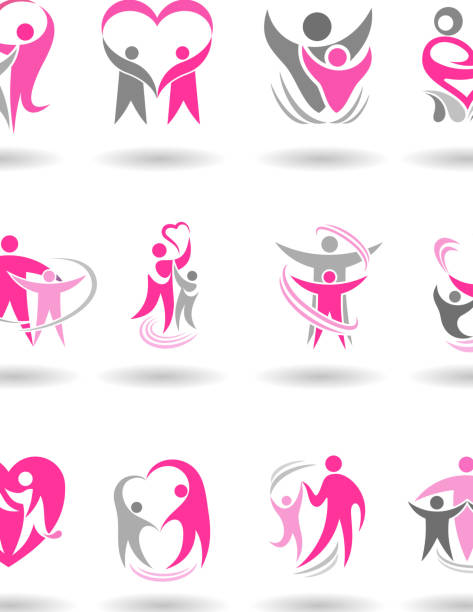 человек символы - love computer graphic dancing people stock illustrations
