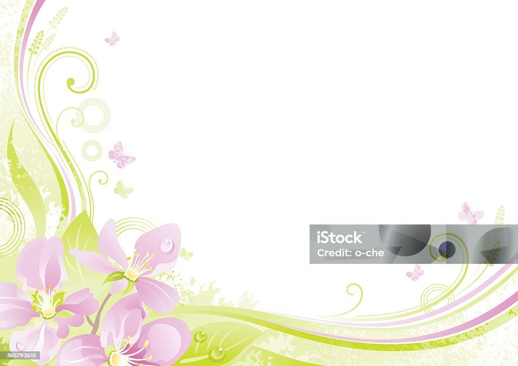 花の背景、copyspace ：桜の花 - 枠のロイヤリティフリーベクトルアート