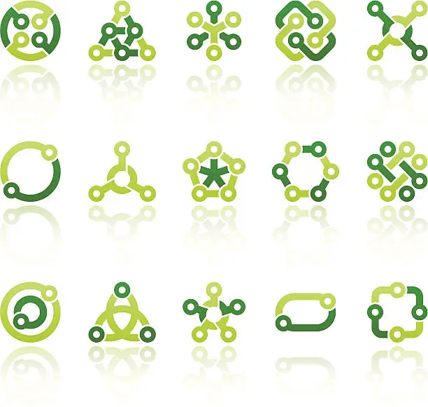 Vector illustration of abstract symbols II