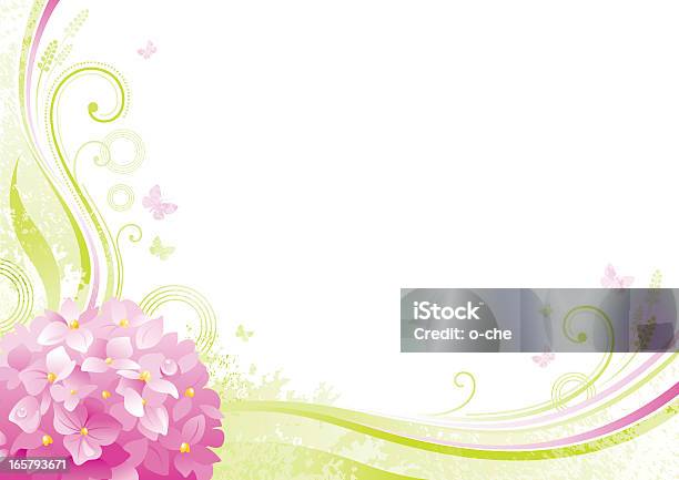 花の背景copyspace ピンクアジザイ - アジサイ属のベクターアート素材や画像を多数ご用意 - アジサイ属, イラストレーション, グランジ加工