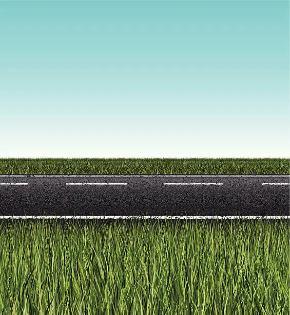 Vector illustration of seamless road banner