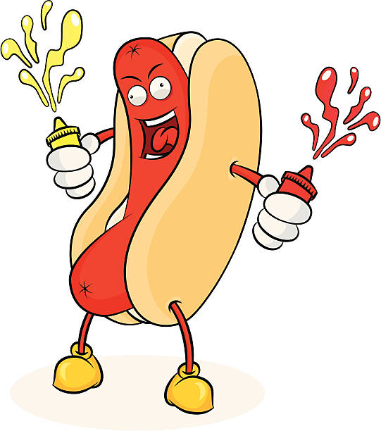 Chien De Dessin Animé De Hot Vecteurs libres de droits et plus d'images  vectorielles de Cartoon - Cartoon, Hot dog, Saucisse - iStock