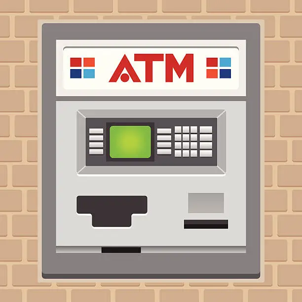 Vector illustration of atm or cash machine