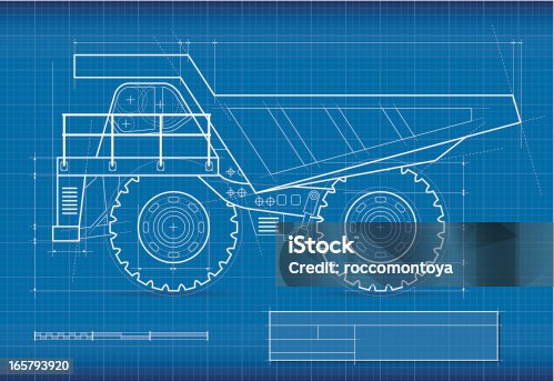 istock Blueprint, mining truck 165793920