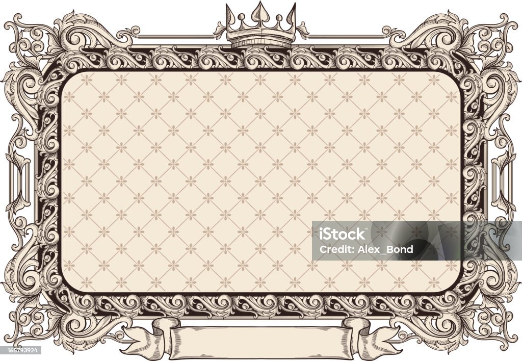 Vintage frame retro decorative design element, vector artwork Border - Frame stock vector