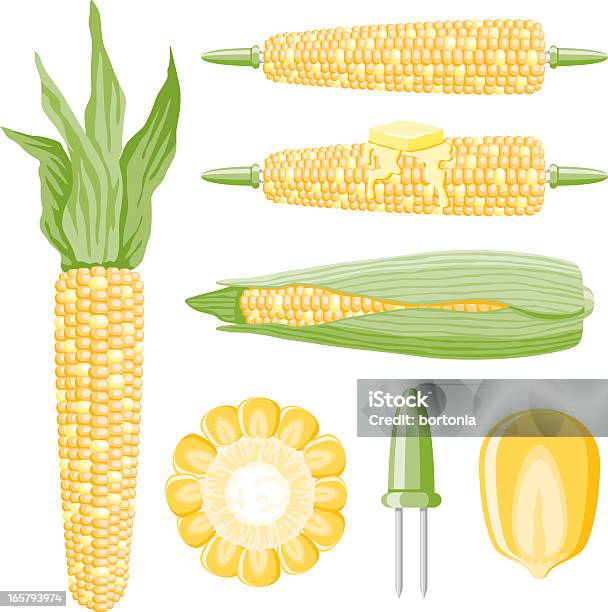 Corn Symbole Stock Vektor Art und mehr Bilder von Mais - Gemüse - Mais - Gemüse, Mais - Zea, Maiskolben