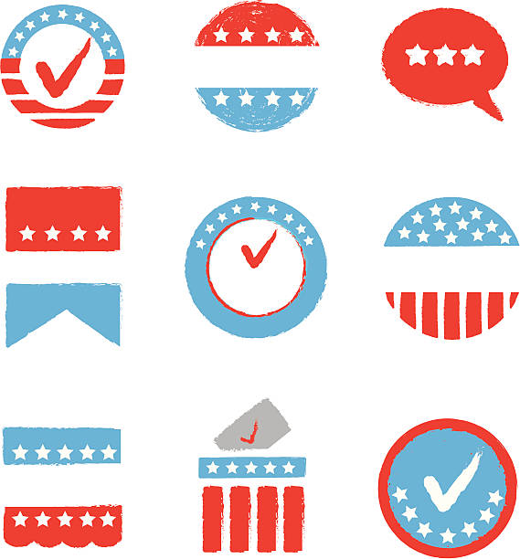 vote icons set Chalk drawn style for vote icon set blackboard. File save in AI8 version. voting drawings stock illustrations