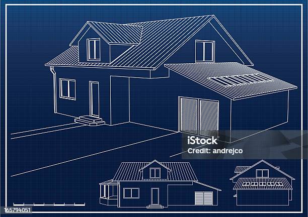 Maison De Plan Darchitecte Vecteurs libres de droits et plus d'images vectorielles de Plan d'architecte - Plan d'architecte, Industrie du bâtiment, Toit