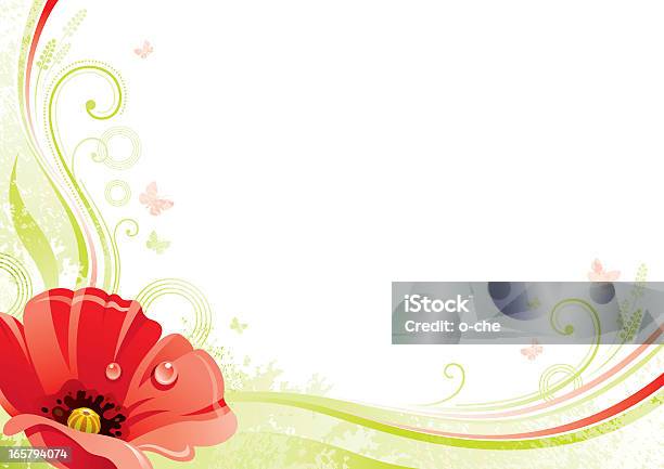 Blumen Hintergrund Mit Copyspace Rote Mohn Stock Vektor Art und mehr Bilder von Abstrakt - Abstrakt, Biegung, Blatt - Pflanzenbestandteile