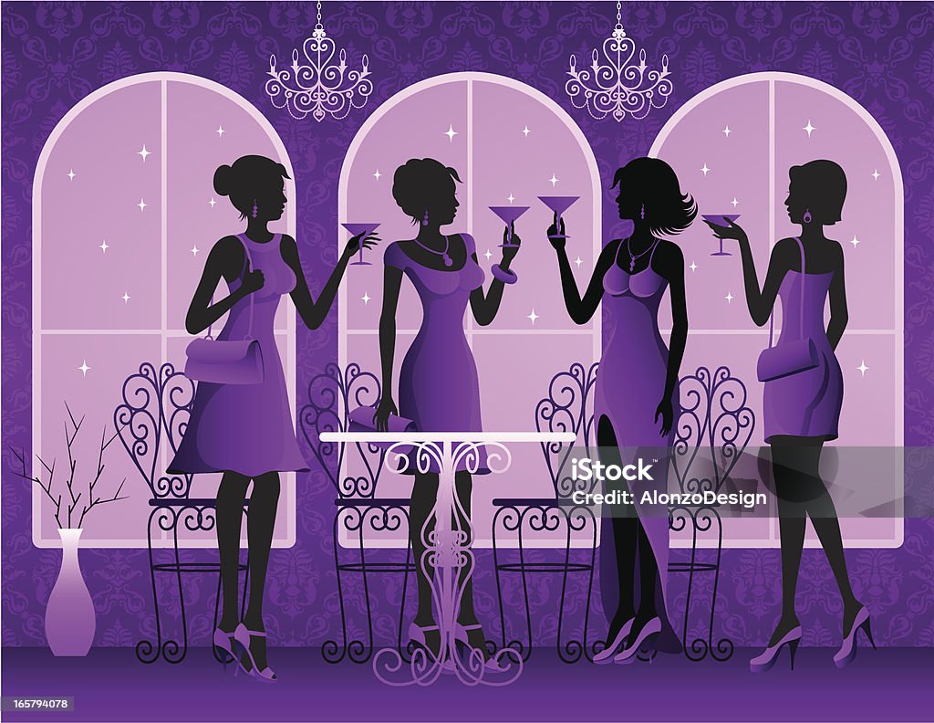 Ladies notte - arte vettoriale royalty-free di Addio al nubilato