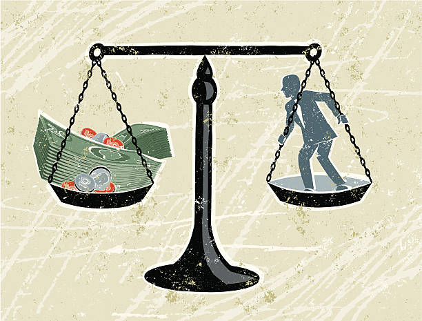 istock Scales with Businessman and Money 165794183