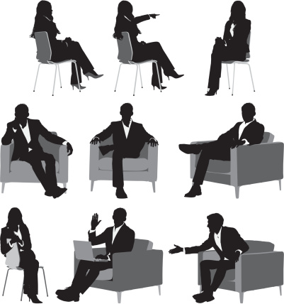 Silhouette of business executives