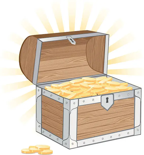 Vector illustration of Treasure Chest