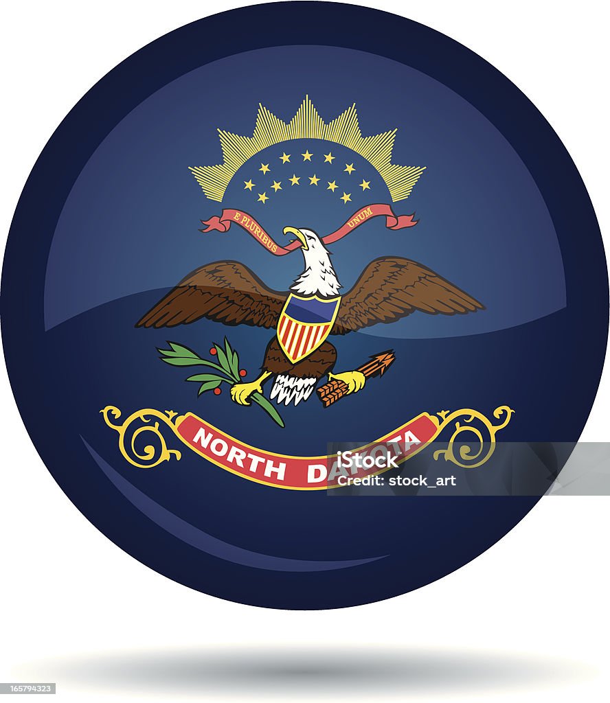North Dakota Flaga - Grafika wektorowa royalty-free (Amerykańska flaga)