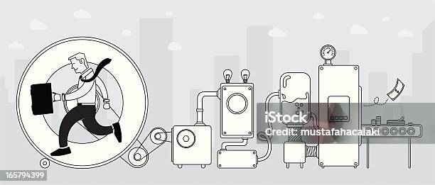 Jak Zarabiać Pieniądze - Stockowe grafiki wektorowe i więcej obrazów Machinery - Machinery, Karuzela dla chomika, Biznesmen