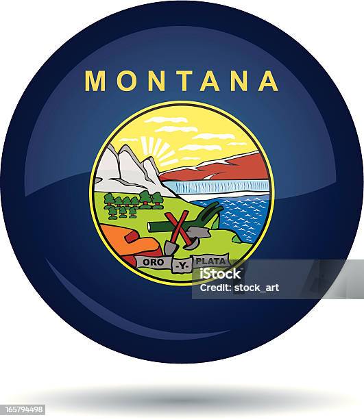 Montanaflagge Stock Vektor Art und mehr Bilder von Amerikanische Flagge - Amerikanische Flagge, Flagge, Icon