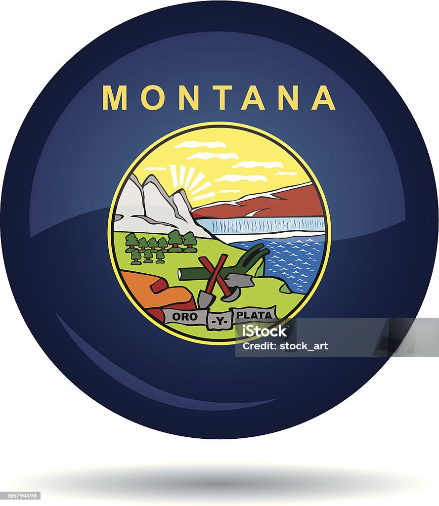 モンタナ州旗 - アイコンのロイヤリティフリーベクトルアート