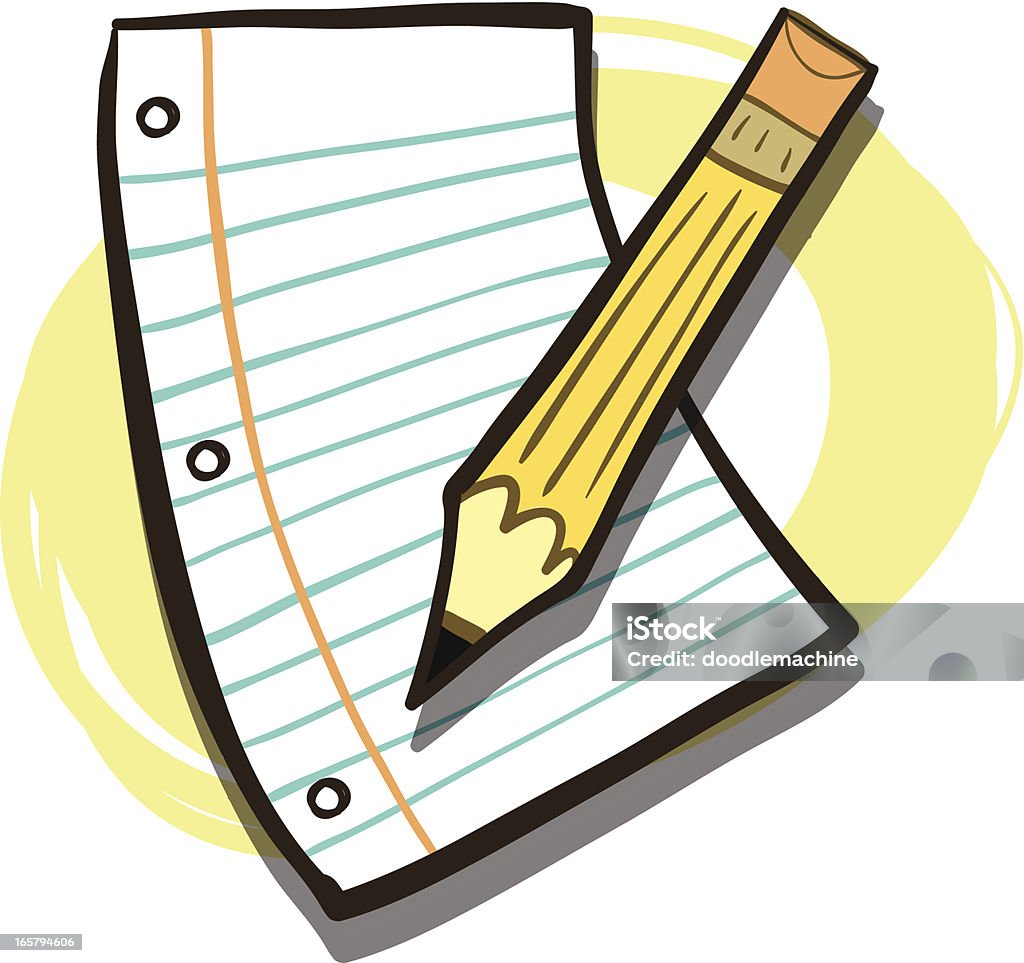 Pencil Paper Icon Stock Illustration - Download Image Now - Abstract, Art  And Craft, Cartoon - iStock