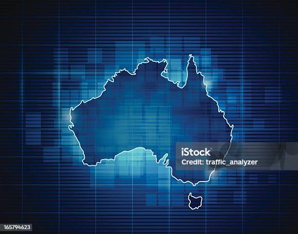 Sfondo Astrattoaustralia - Immagini vettoriali stock e altre immagini di Australia - Australia, Carta geografica, Astratto