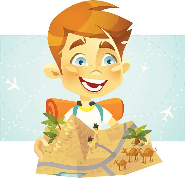 Vector illustration of Adventure Traveller (Desert)