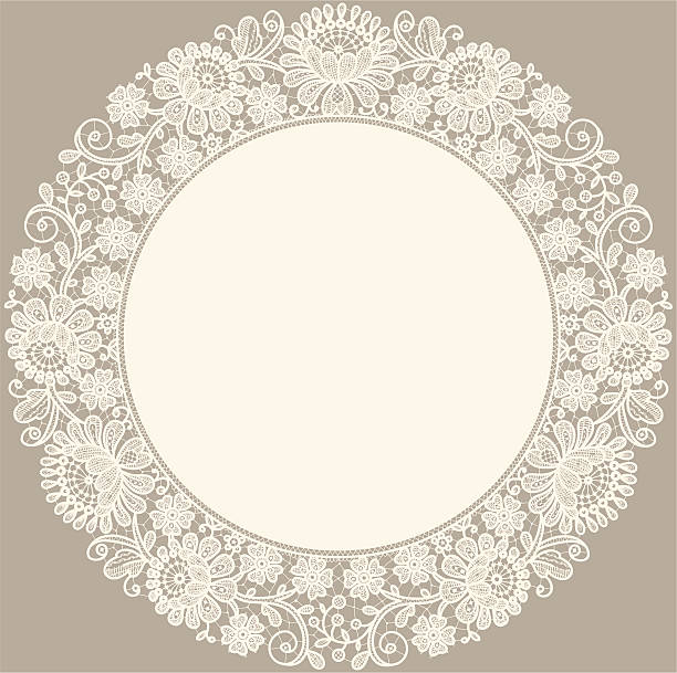 Lace. Doily. Circle Frame. http://i.istockimg.com/file_thumbview_approve/18831039/1/stock-illustration-18831039-.jpg tablecloth illustrations stock illustrations