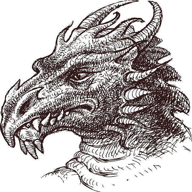 ilustrações, clipart, desenhos animados e ícones de dragon - dragon terrified fear horror