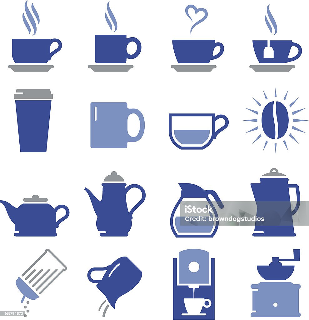 Coffee Shop Symbole-Pro-Serie - Lizenzfrei Kaffeekanne Vektorgrafik