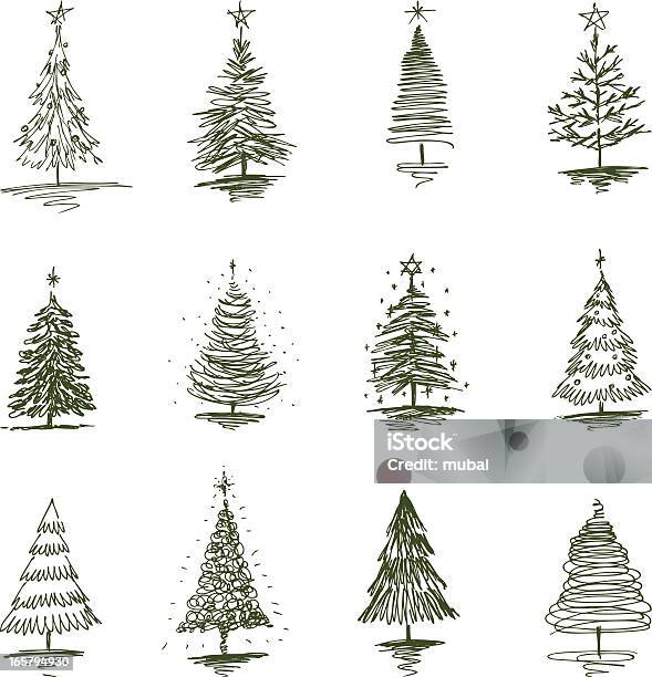 Christmas Trees Stock Illustration - Download Image Now - Christmas Tree, Illustration, Fir Tree