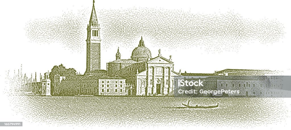 Gondole Venise et - clipart vectoriel de Gondolier libre de droits