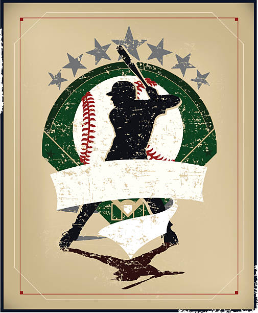 Baseball Batter Banner Background Baseball Batter Background. Grunge Style Illustration of a Baseball Batter Background Banner. Check out my "Baseball Summer Sport" light box for more. baseball hitter stock illustrations