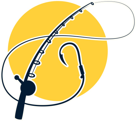 simple fishing rod illustration