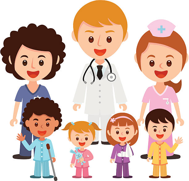 Hospital Team With Children Stock Illustration - Download Image Now -  Child, Doctor, Nurse - iStock