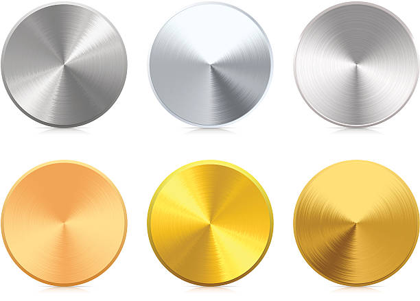 Medals Collection of blank vector gold, silver and bronze medals. Very detailed illustration. bronze circle stock illustrations
