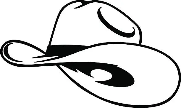 Vector illustration of simple cowboy hat