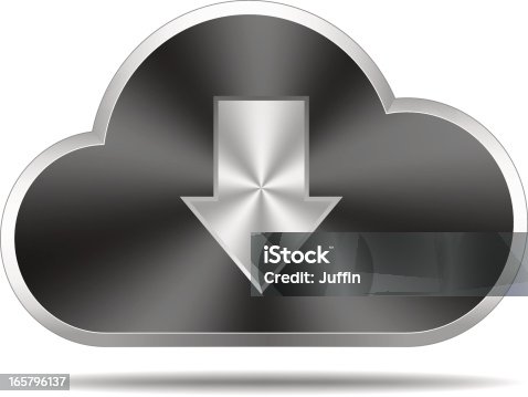 istock Cloud icon (arrow down) 165796137