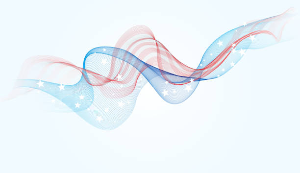 국가주의 배경기술 - star shape striped american flag american culture stock illustrations