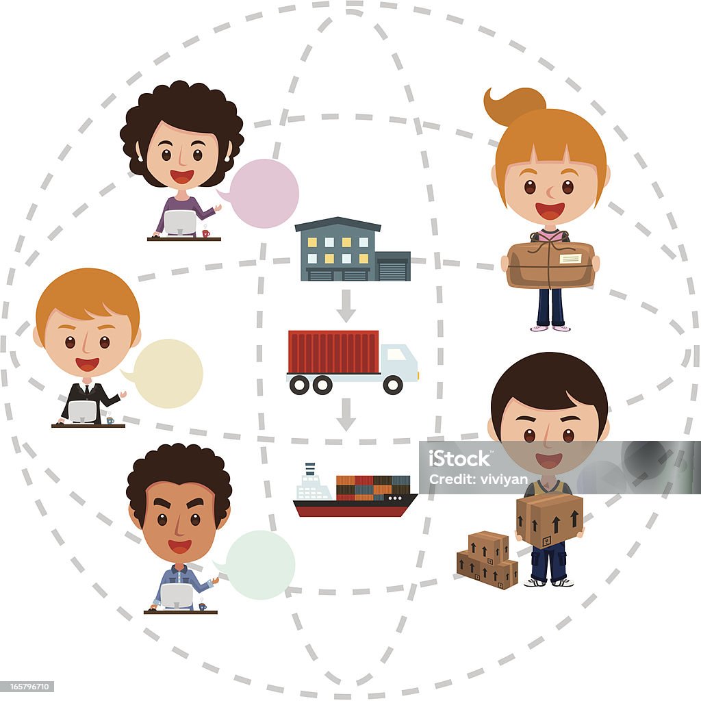 Los negocios en línea de caudal - arte vectorial de Almacén libre de derechos