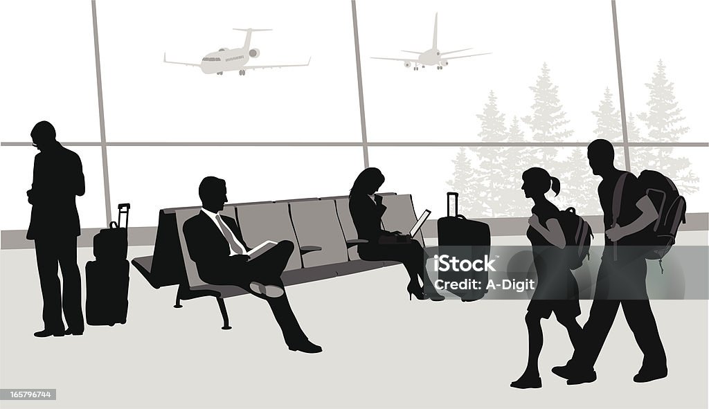 AirportTravellers - arte vectorial de Adulto libre de derechos