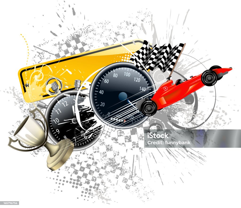 Race car-themed illustration background with checkered flags drawing of vector sports race materials. Checkered Flag stock vector