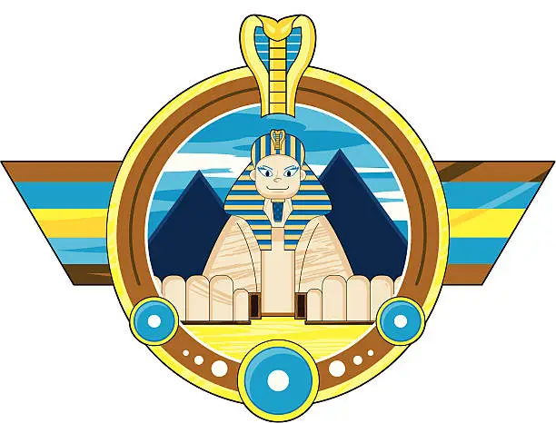 Vector illustration of Great Sphinx Badge