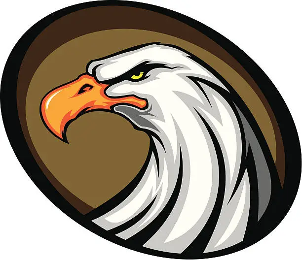 Vector illustration of Eagle head mascot