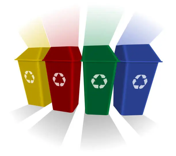 Vector illustration of Recycle Bins