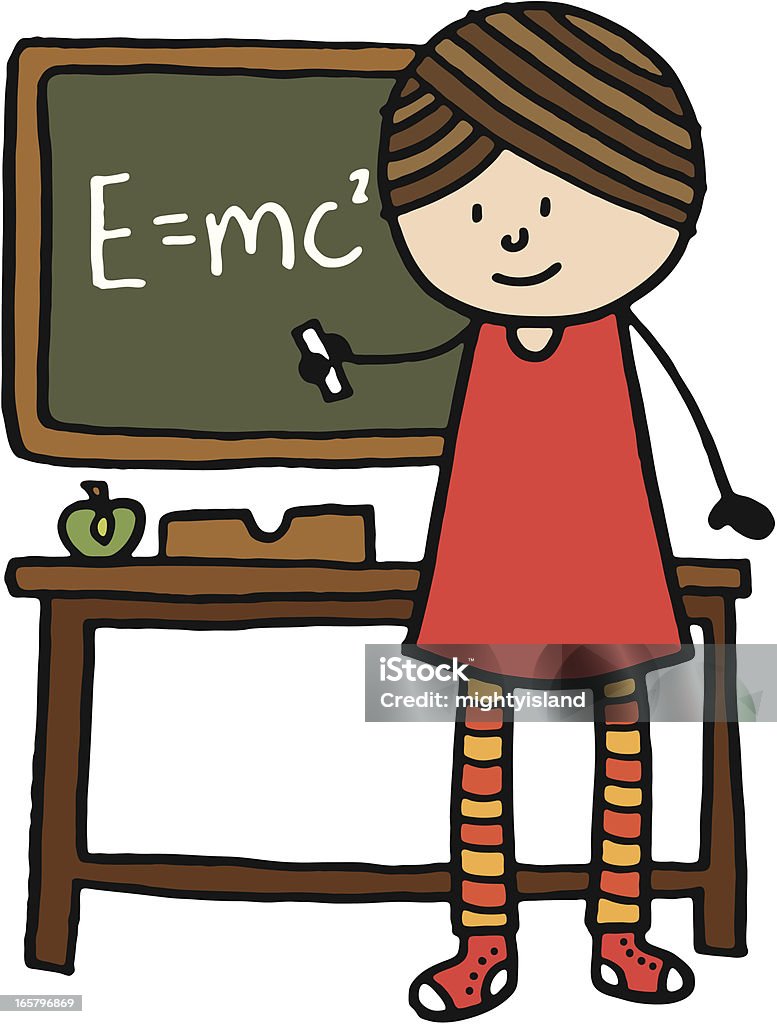 Teacher Writing On Black Board Stock Illustration - Download Image Now -  Teacher, Adult, Adults Only - iStock