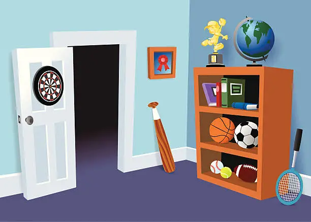 Vector illustration of Boy's Room